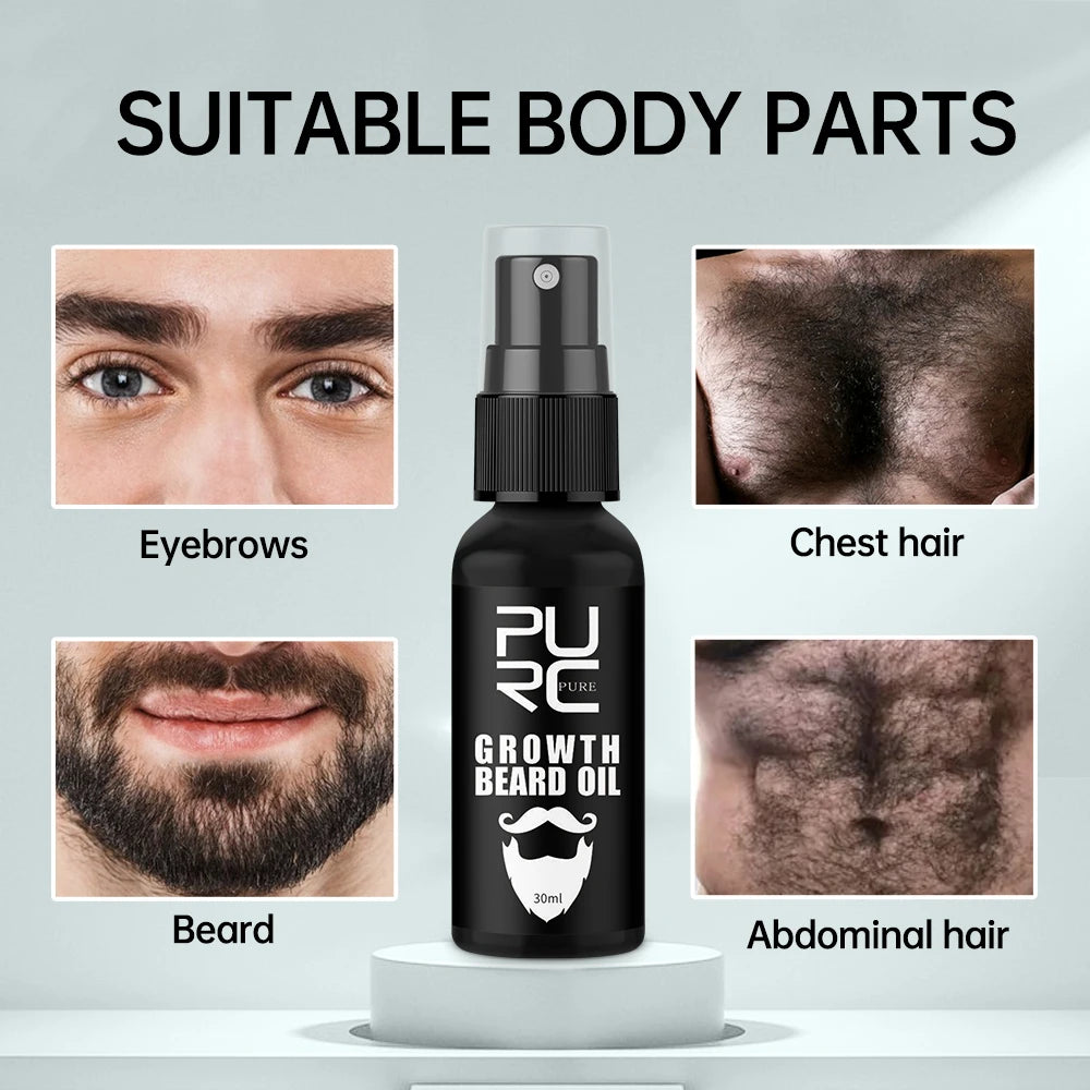 PURC Beard Oil – 5-Piece Growth & Grooming Set for Men