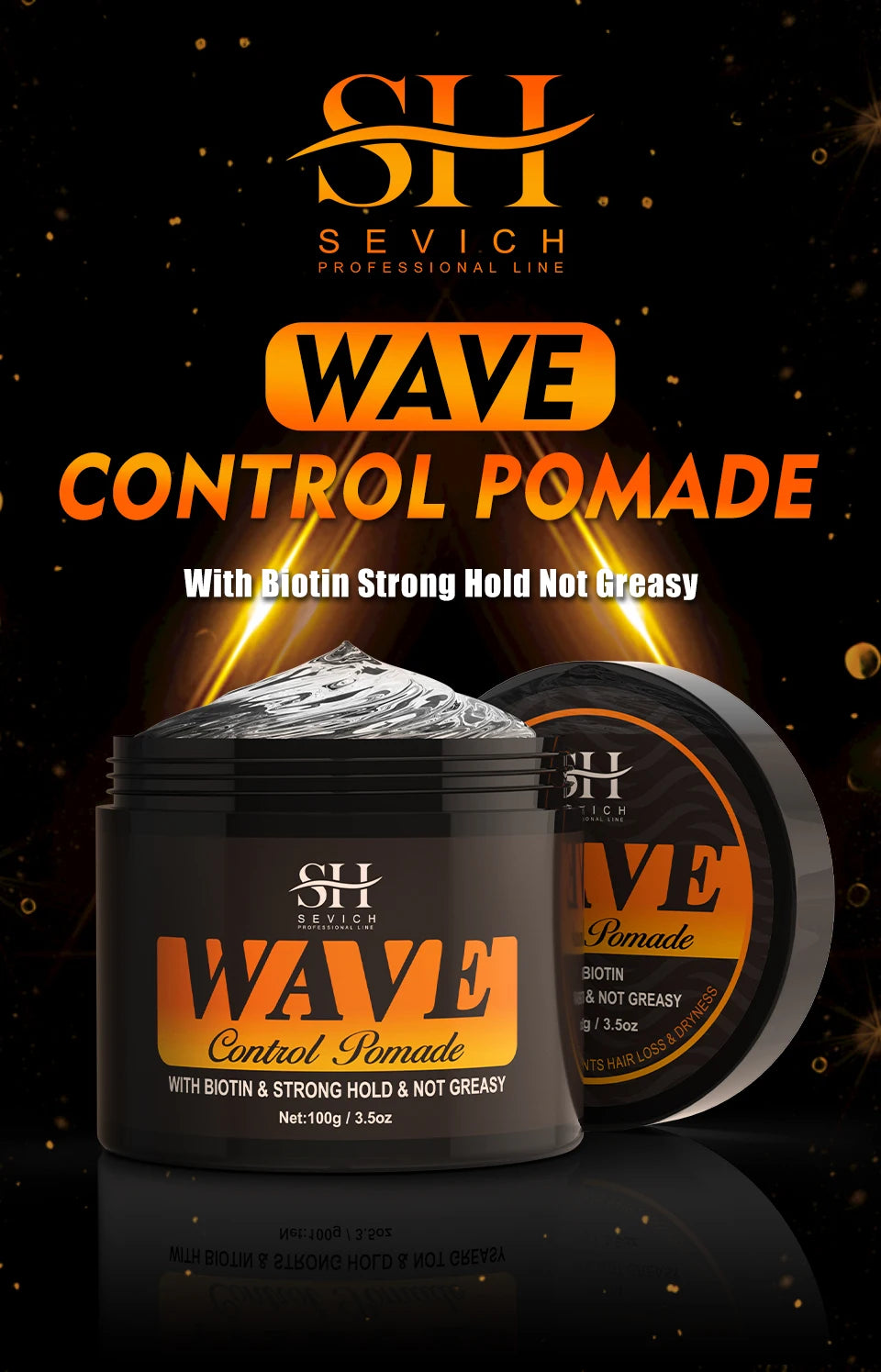 3.53 oz Biotin Wave Pomade – Strong Hold