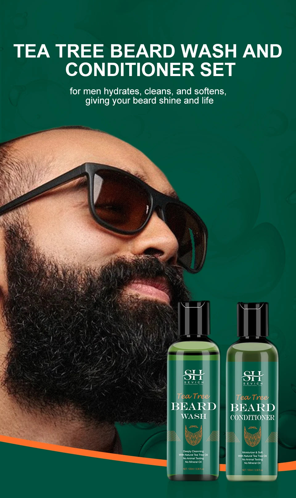 Beard Growth Kit – Tea Tree Oil & Beard Conditioner