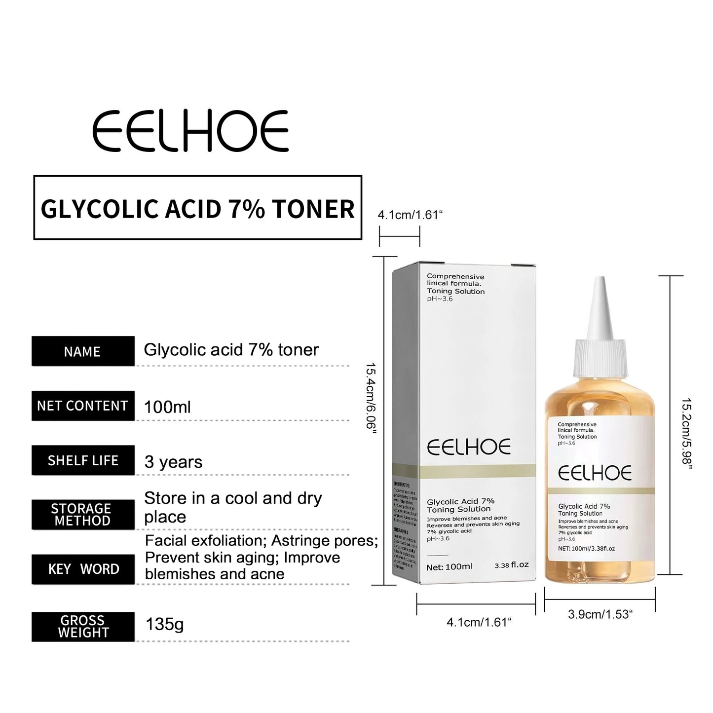 100ml Anti-Wrinkle Glycolic Acid Toner