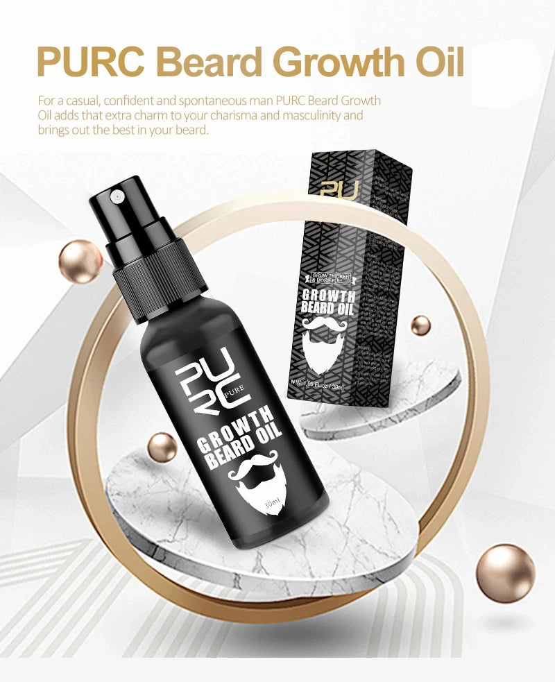 PURC Beard Oil – 5-Piece Growth & Grooming Set for Men