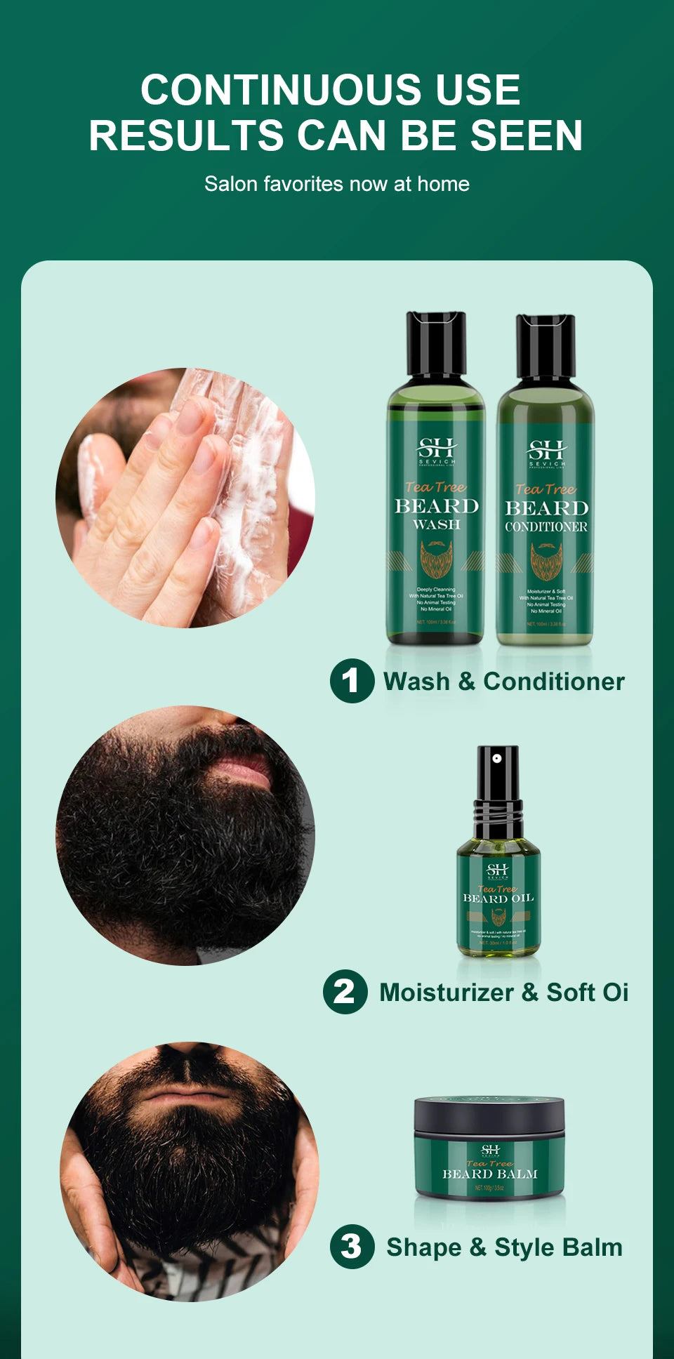 Beard Growth Kit – Tea Tree Oil & Beard Conditioner